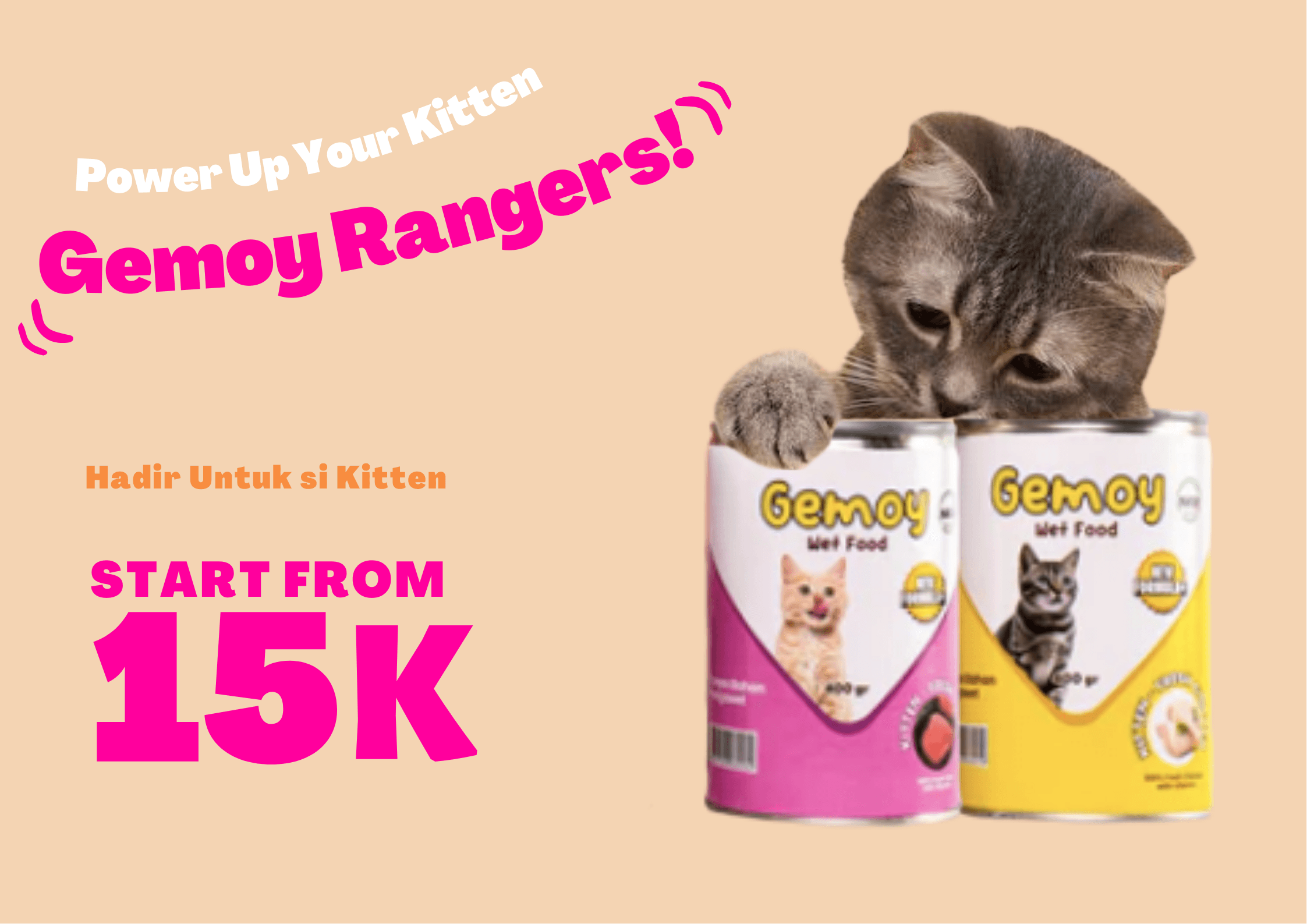 Saatnya Upgrade Makanan Kitten kamu!Rangers mana favorite kittenmu?