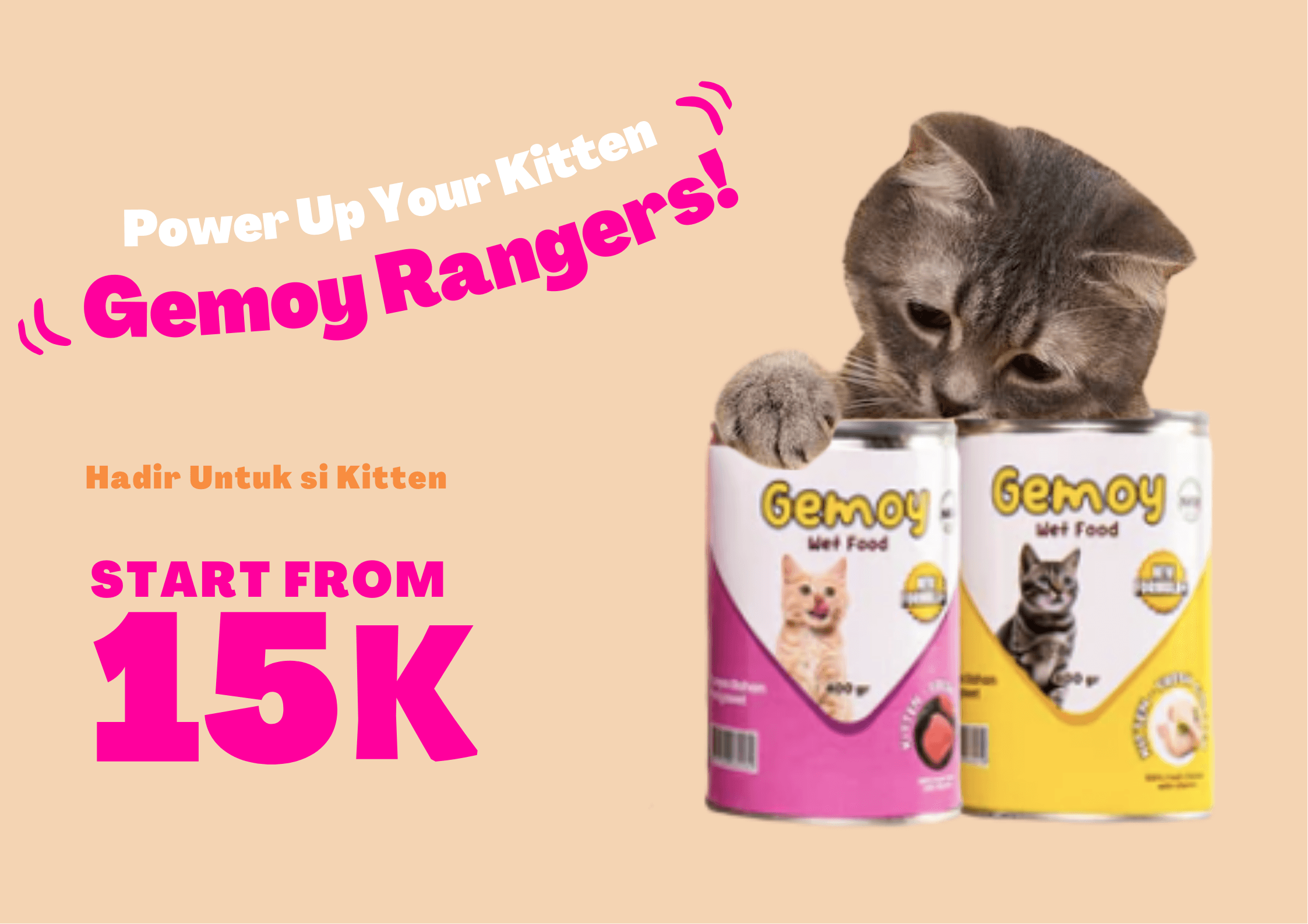 Saatnya Upgrade Makanan Kitten kamu!Rangers mana favorite kittenmu?